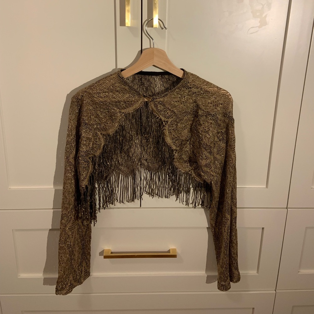 Gold and black bolero